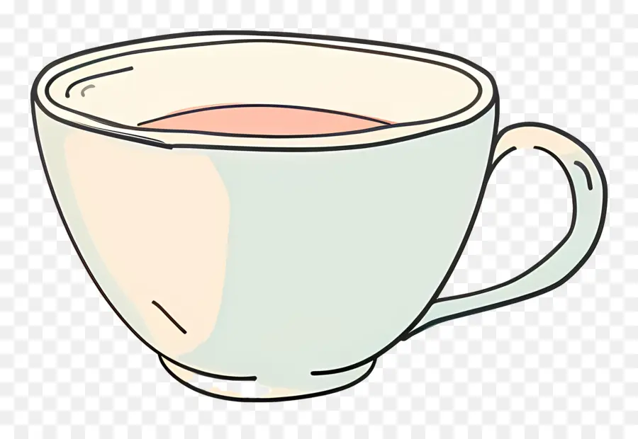 La Taza De Té，Copa De Porcelana Blanca PNG