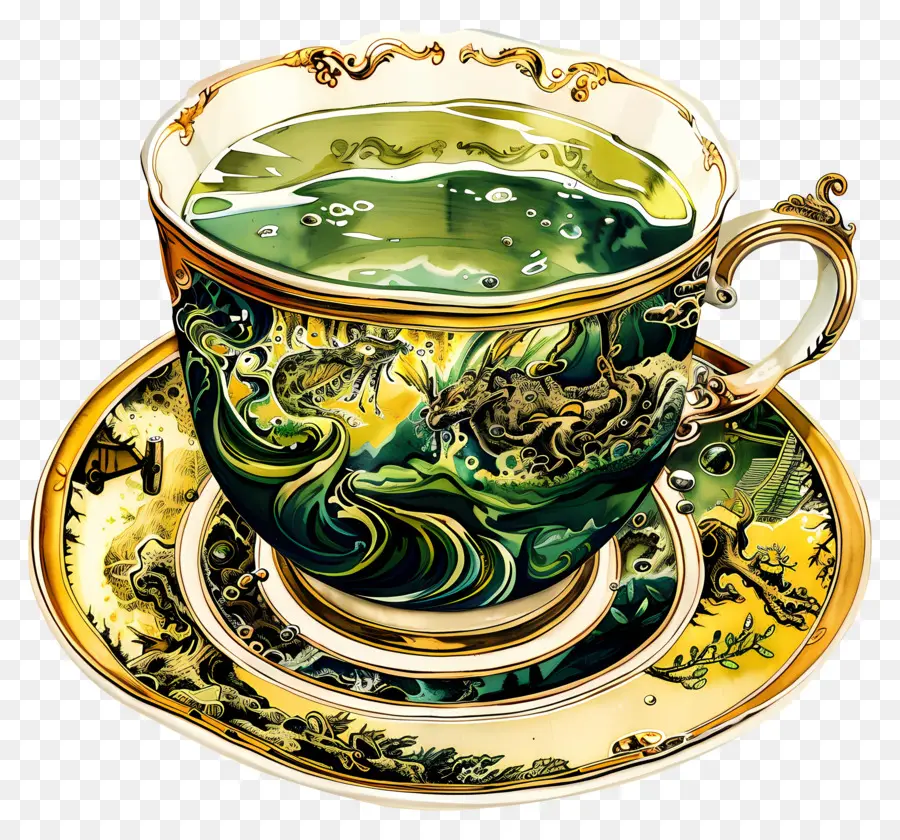 La Taza De Té，Color PNG