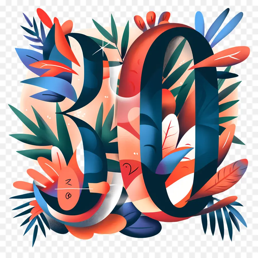 Número 30，30 Cumpleaños PNG