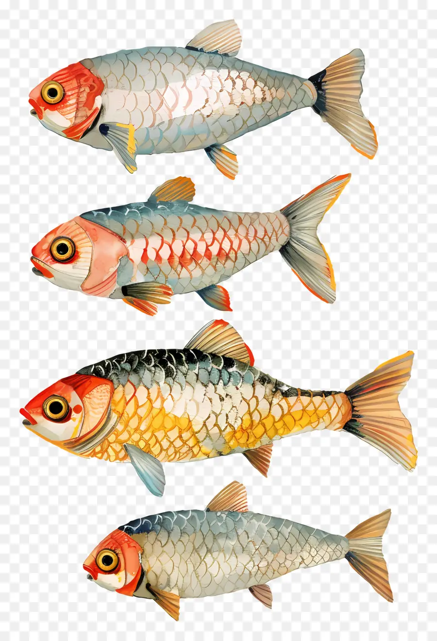 Los Peces，Los Peces De La Pintura PNG