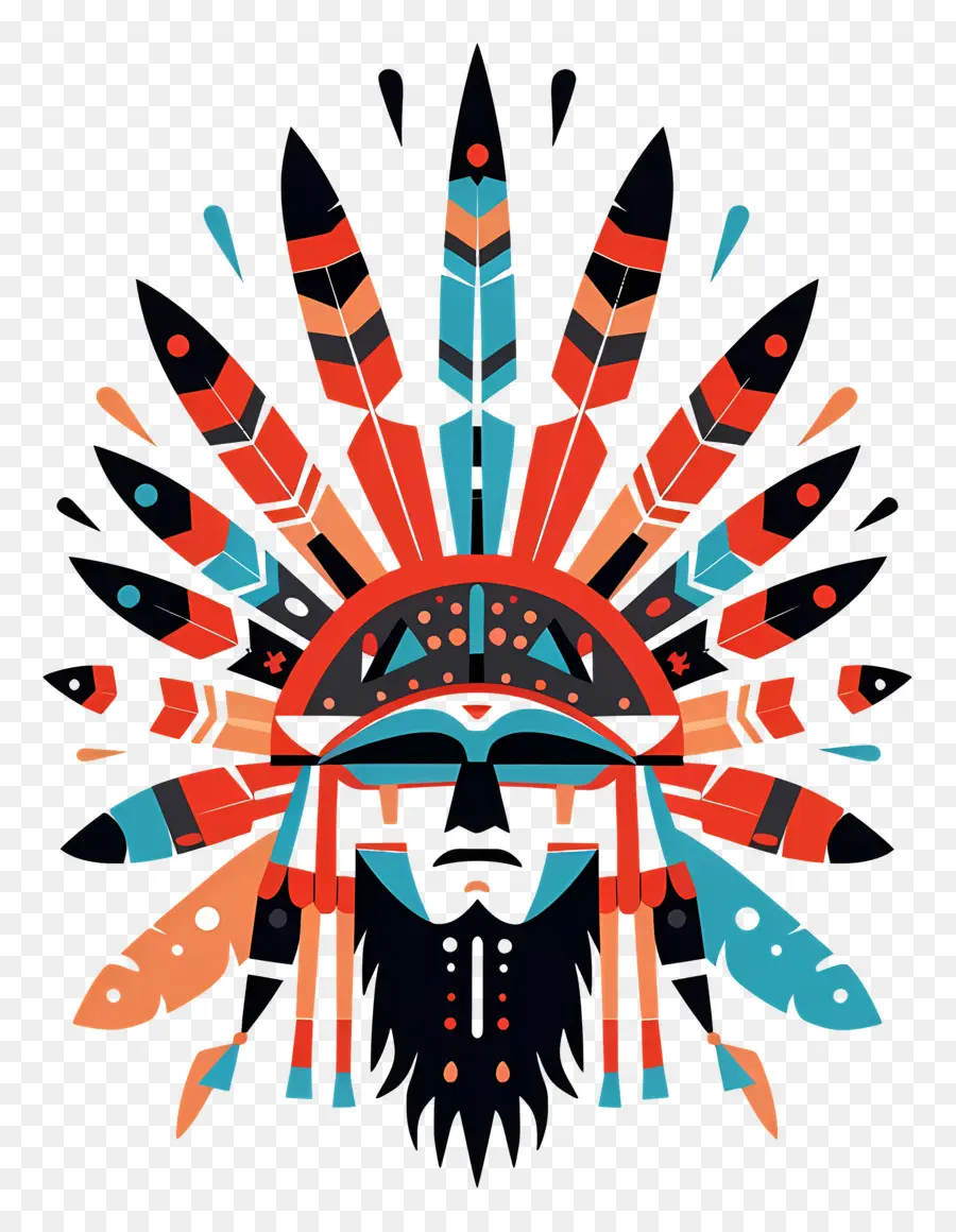 Tocado Tribal，Americano Indígena PNG