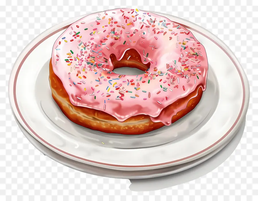 Donut，Rosado Rosado Donut Helado PNG