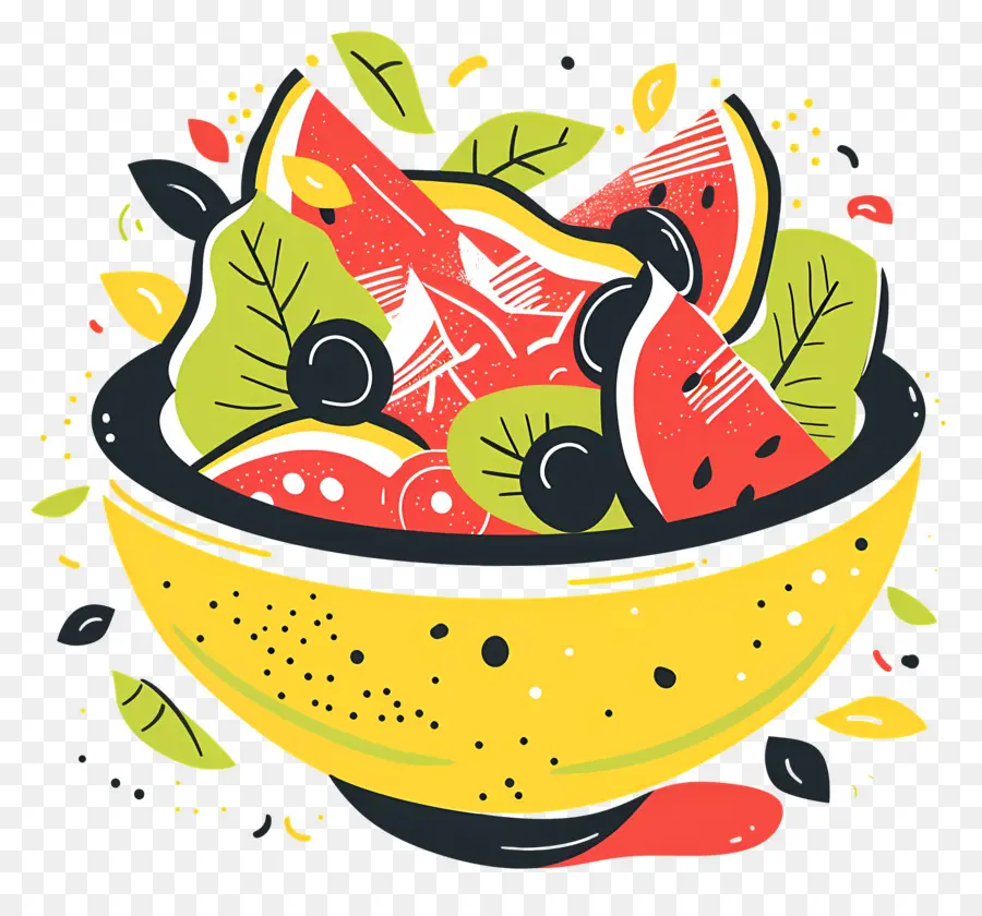 Ensalada De Verano，Tazón De Fruta PNG