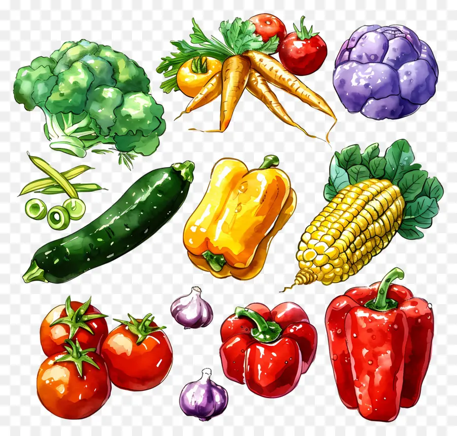 Verduras，Handpainted PNG