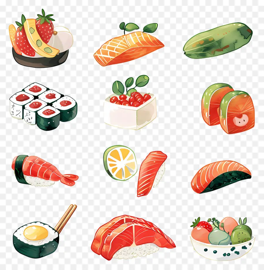 La Comida，Sushi PNG