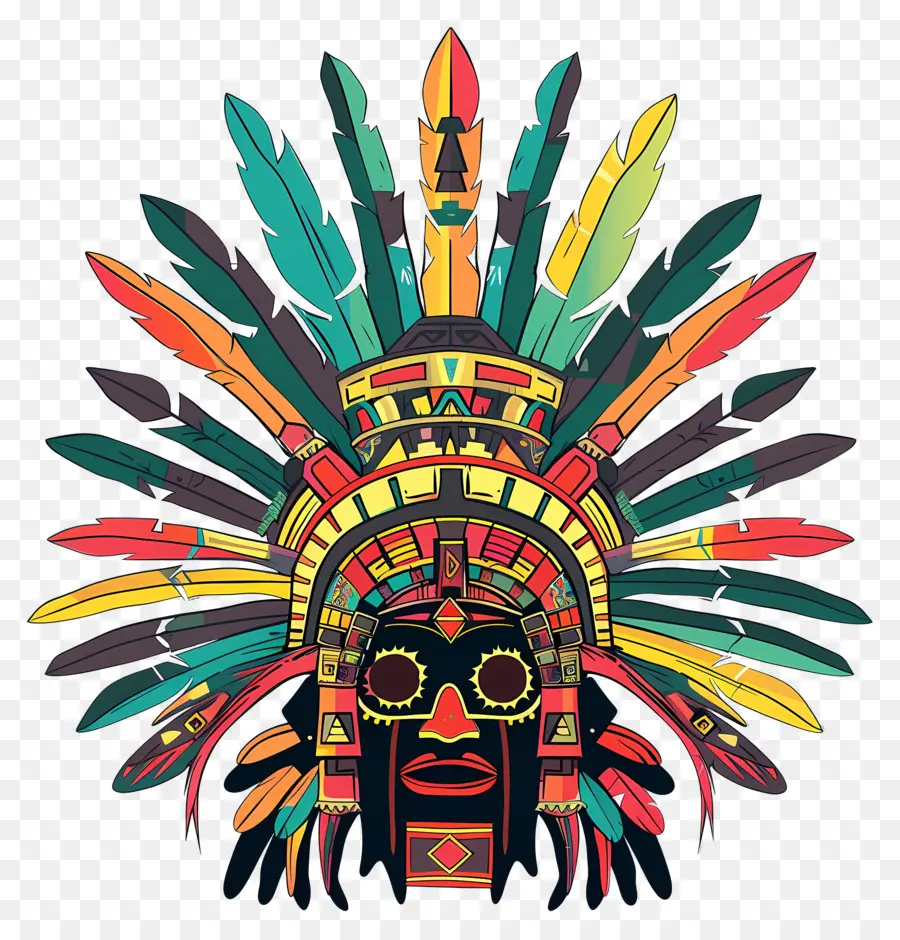 Tocado Azteca，La Guerra Bonnet PNG