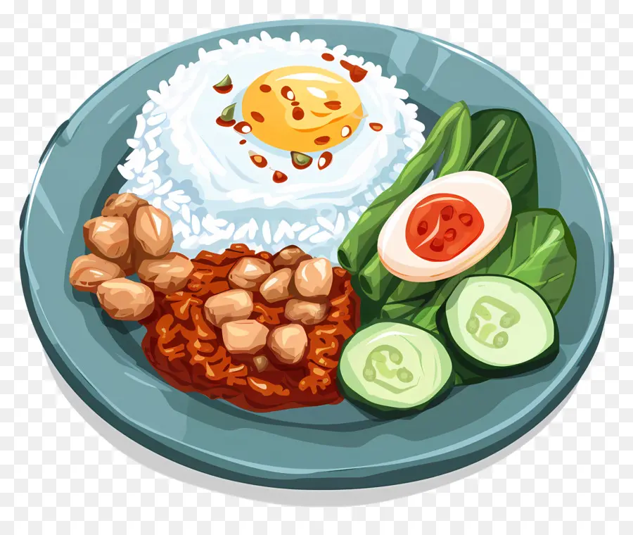 Nasi Lemak，Pollo PNG