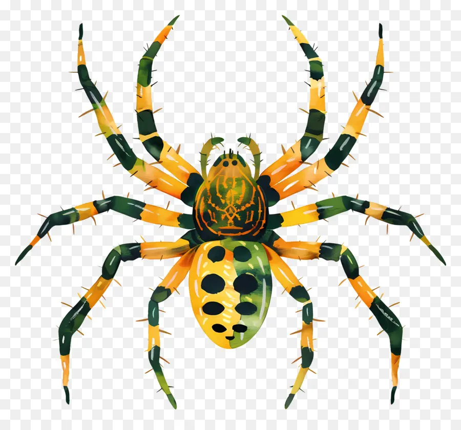 Araña，Verde PNG