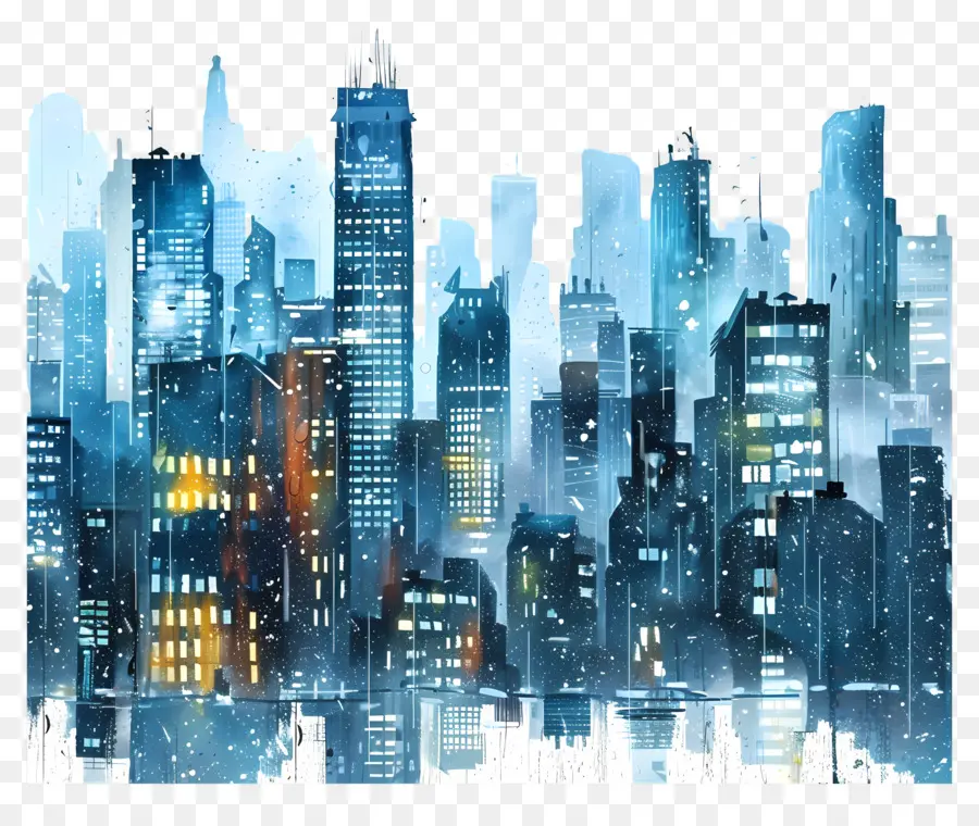 Paisaje Urbano，Pintura Digital PNG