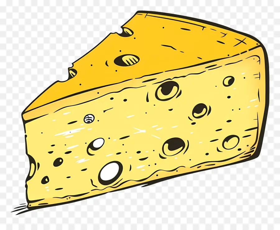 Rebanada De Queso，Queso Amarillo PNG