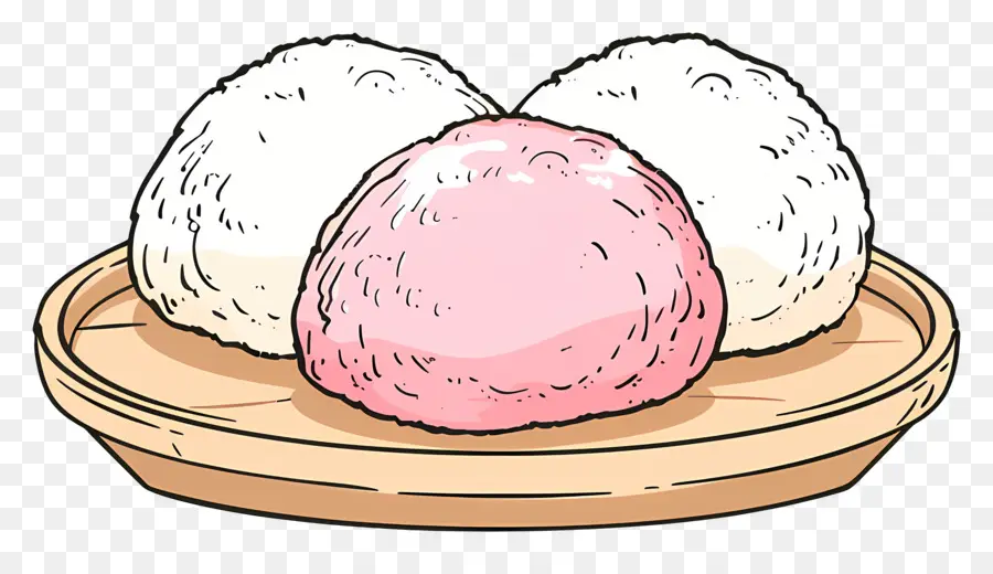 Mochi，Esferas Rosadas Y Blancas PNG