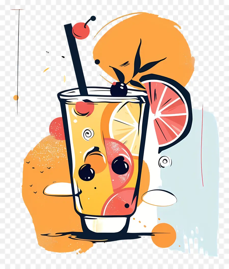 Cóctel En El Verano，Jugo De Naranja PNG