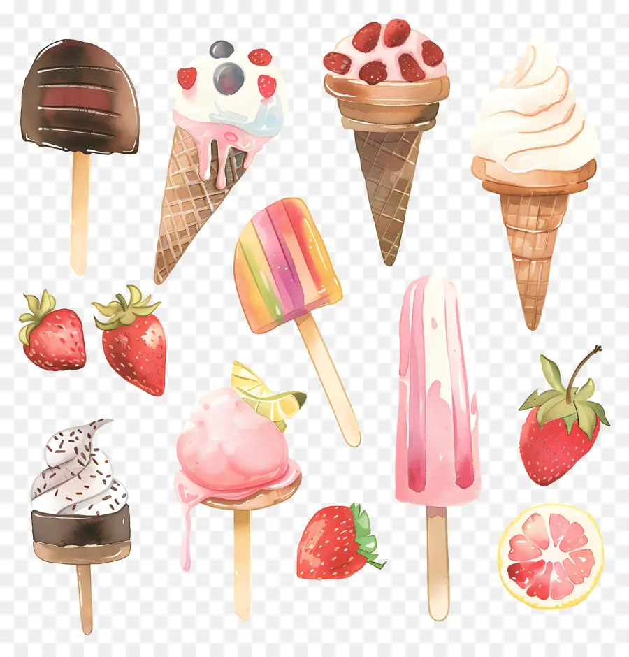 Helado，Conos De Helado PNG