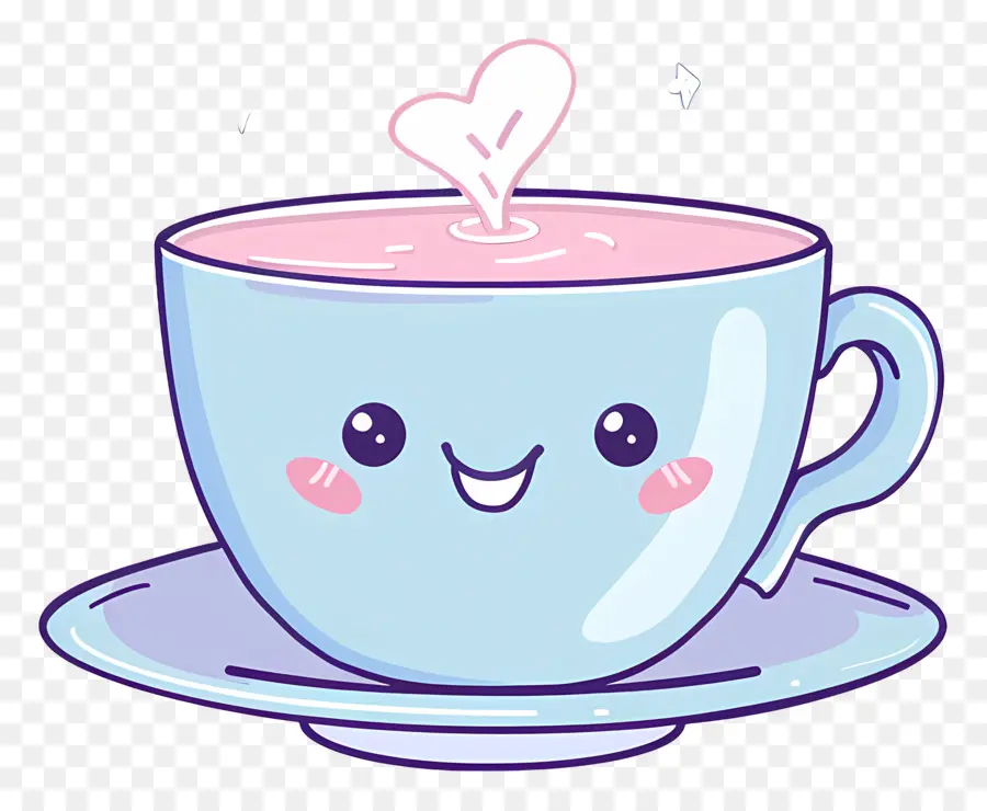 La Taza De Té，Personaje De Dibujos Animados PNG