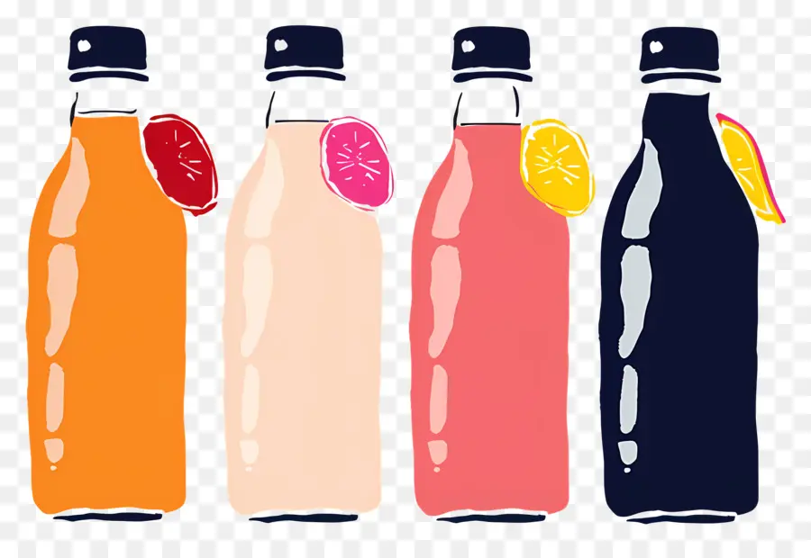 El Jugo De La Botella，Bebidas Coloridas PNG