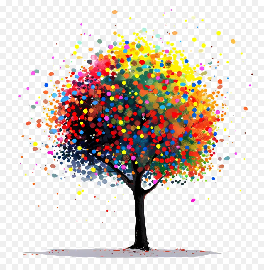 árbol Del Parque，Colorido árbol PNG