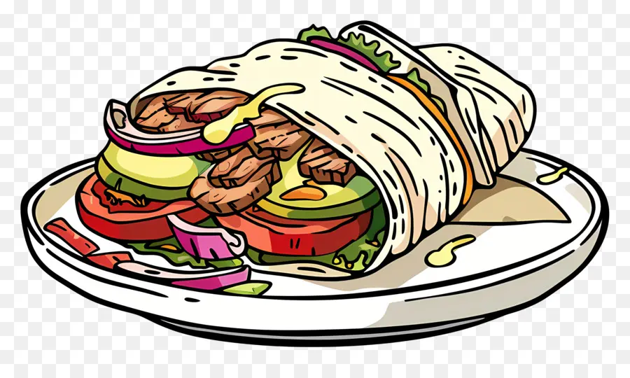 Shawarma，Burrito PNG