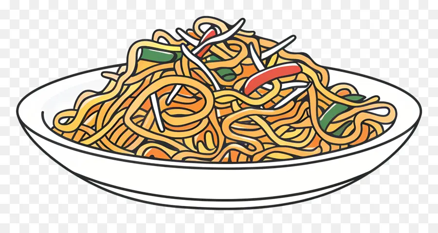 Chow Mein，Espaguetis PNG