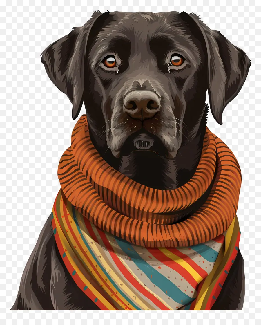 Labrador En Suéter，Perro Negro PNG