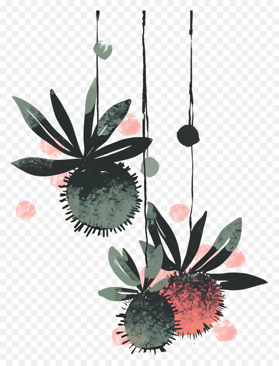 Colgando De La Planta，Flower Painting PNG