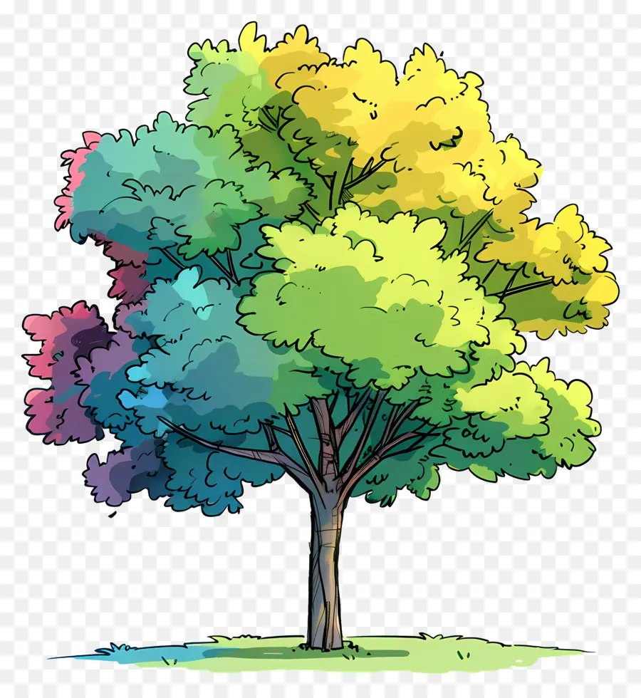 árbol Del Parque，Dibujos Animados De árbol PNG