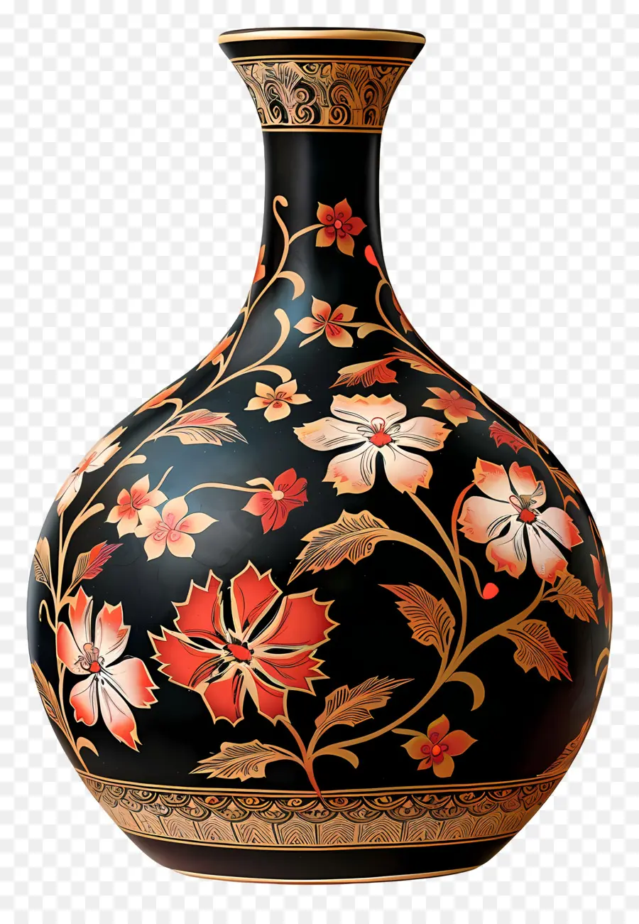 Jarrón Decorativo，Negro Florero PNG