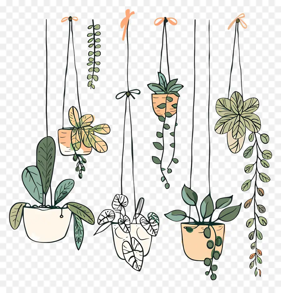 Plantas De Interior Colgando，Las Plantas Colgantes PNG