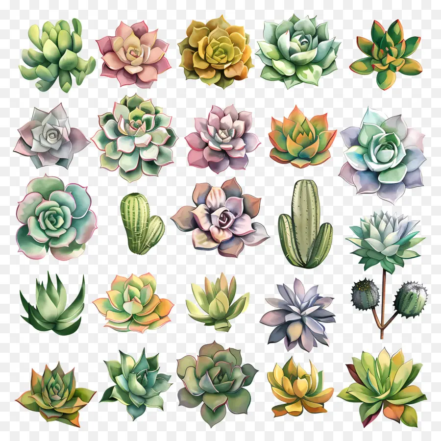 Las Plantas Suculentas，Cacti PNG