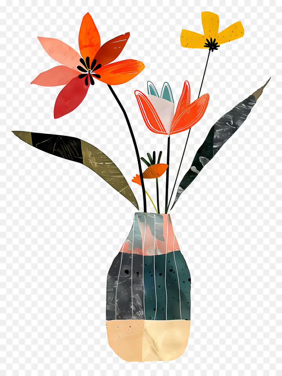 Las Flores En El Florero，Florero PNG