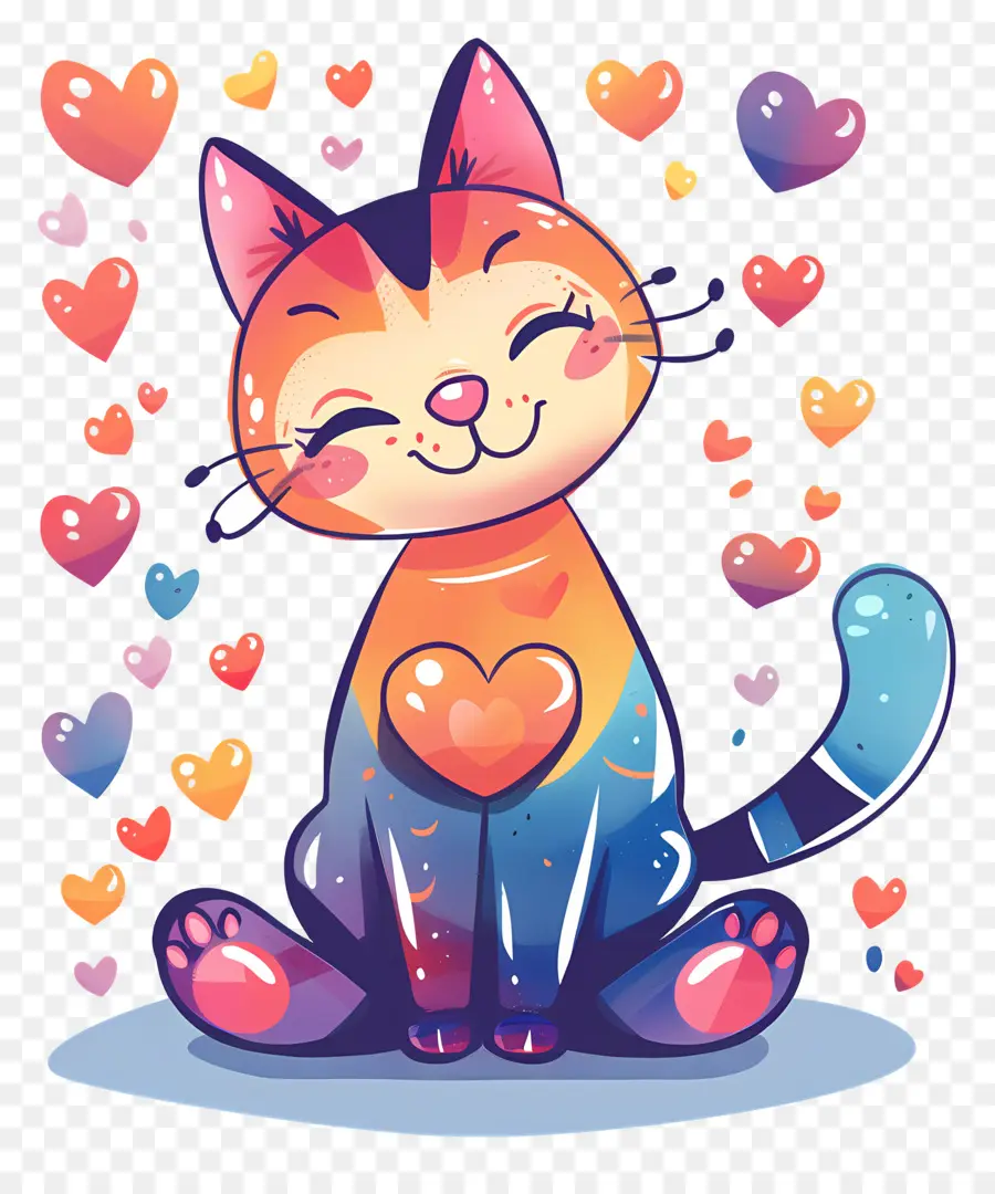 Gato，El Día De San Valentín PNG