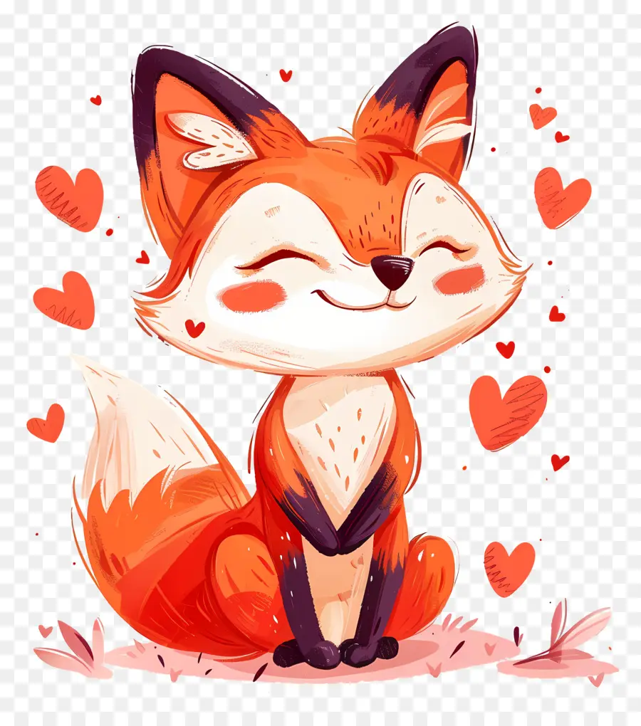 Fox En El Amor，Lindo Fox PNG