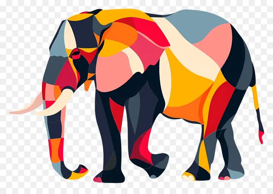 Elefante，Colorido PNG