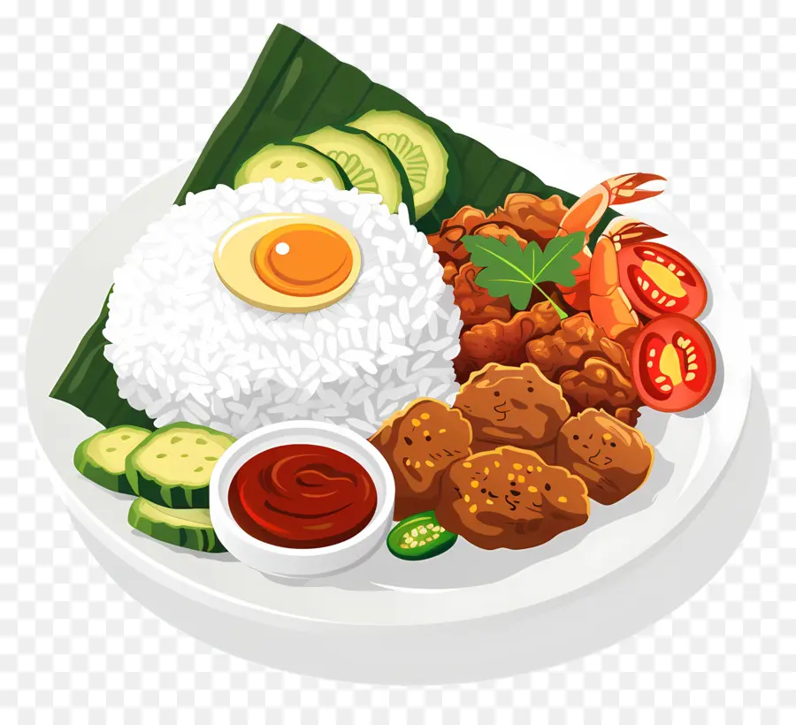 Nasi Lemak，Pollo PNG