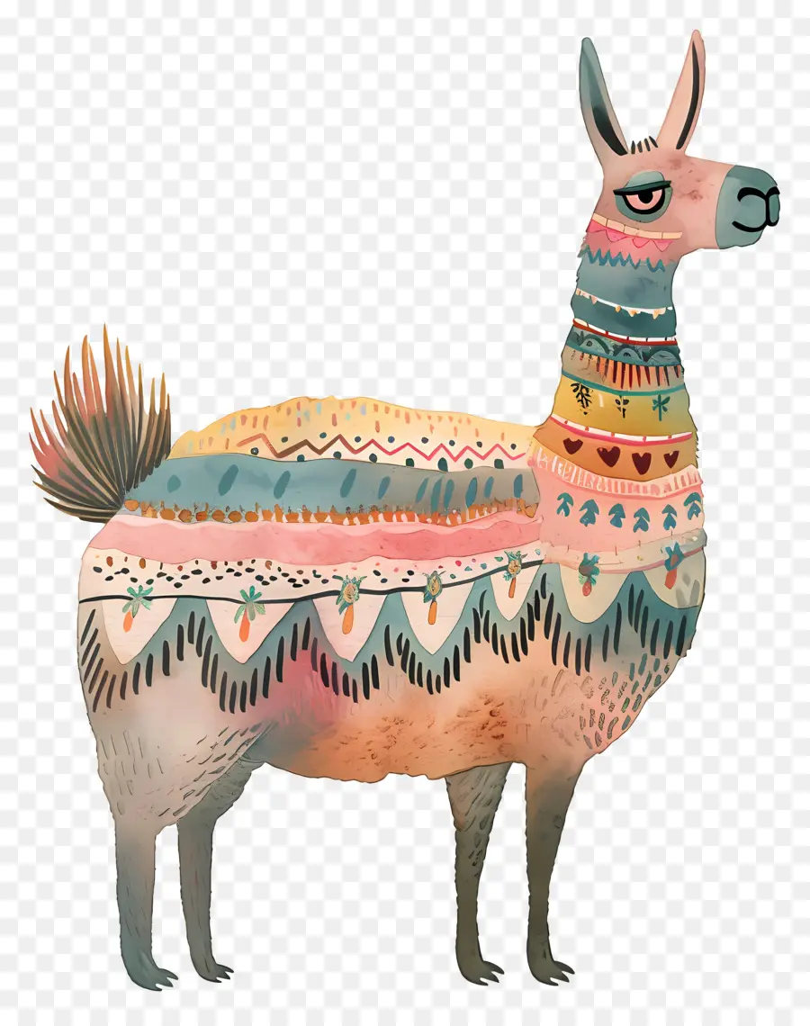 Llama，Diseño Colorido PNG