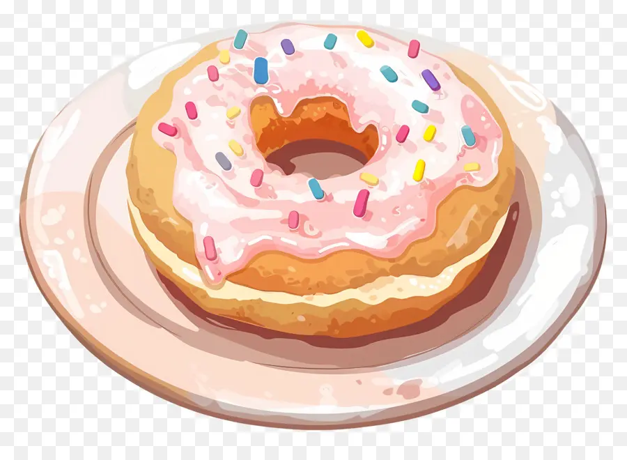 Donut，Rosado Rosado Donut Helado PNG