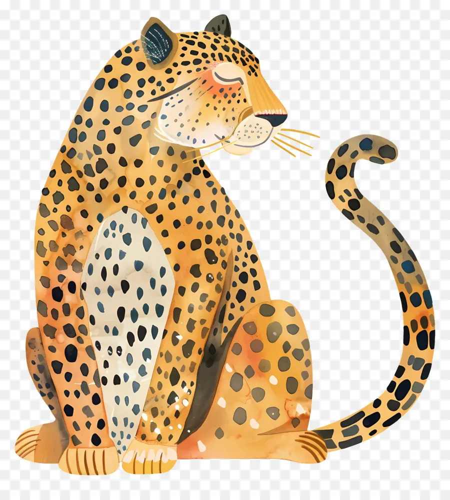 Leopardo，Leopardo Colorido PNG