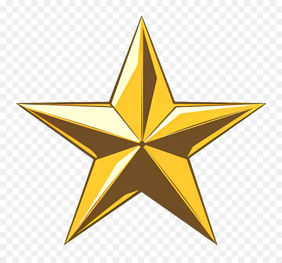 Estrella De Oro，Cinco Puntos PNG