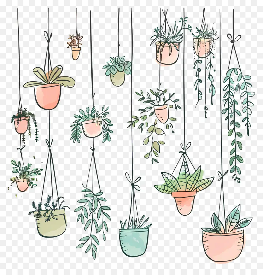 Plantas De Interior Colgando，Plantas Colgantes PNG