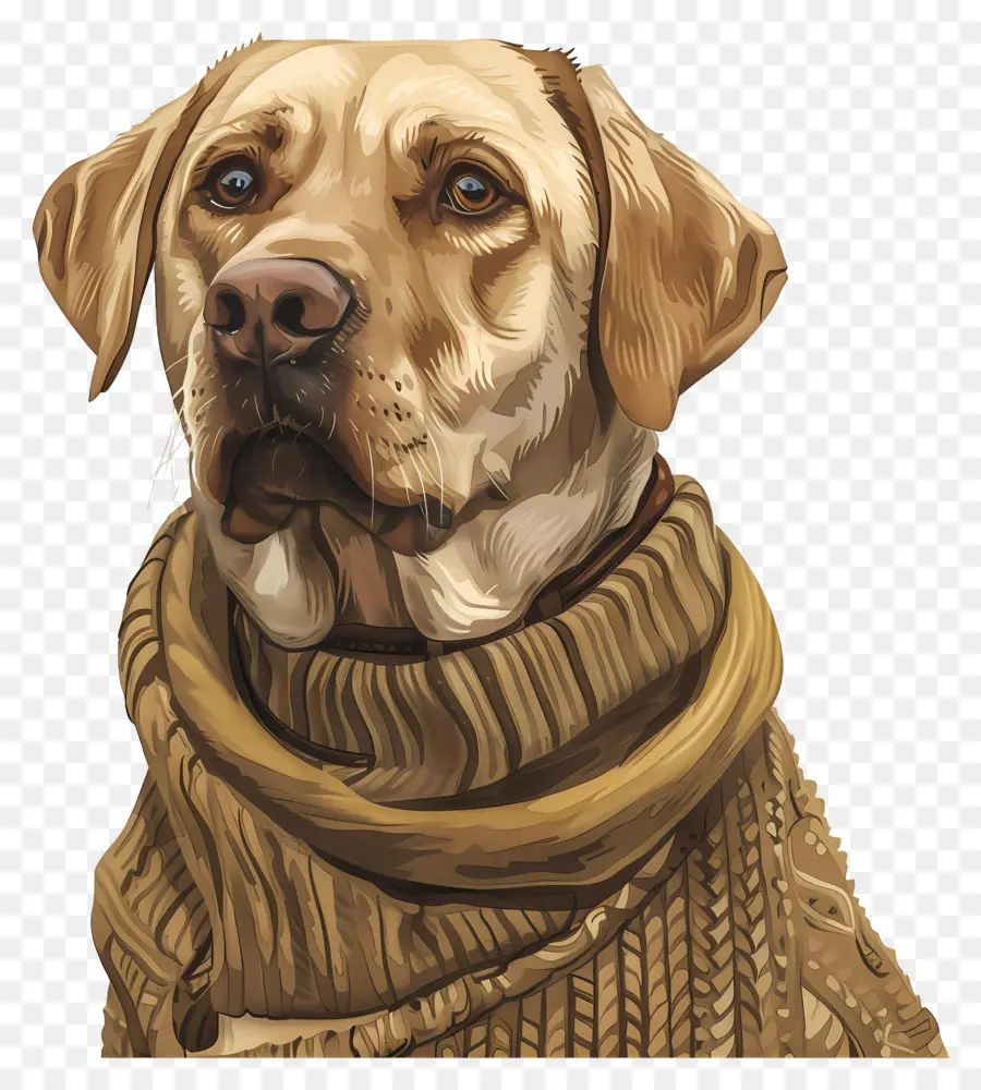 Labrador En Suéter，Perro PNG