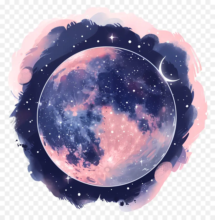 Planeta，Luna Llena PNG