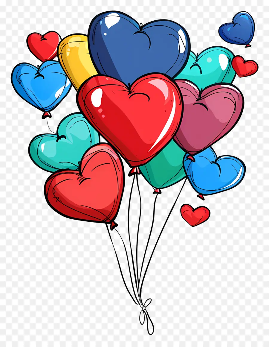 Globos，Heartshaped Globos PNG