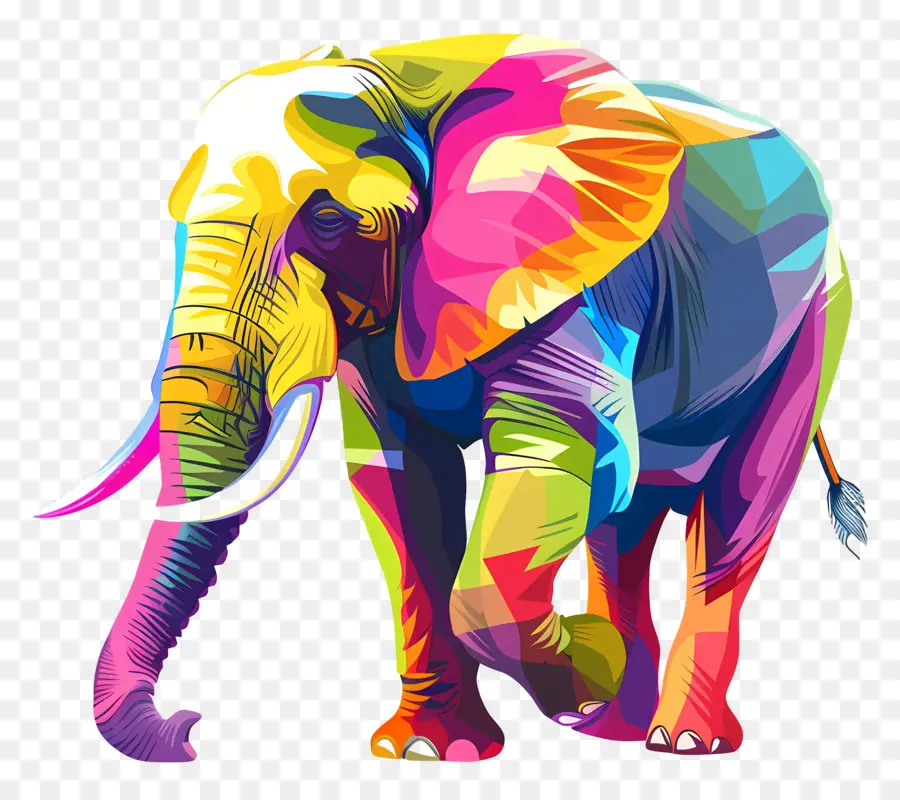 Elefante，Colorido Elefante PNG