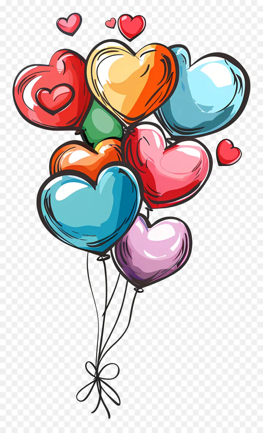 Globos，Corazones PNG