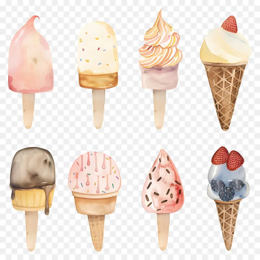 Helado，Conos De Helado PNG