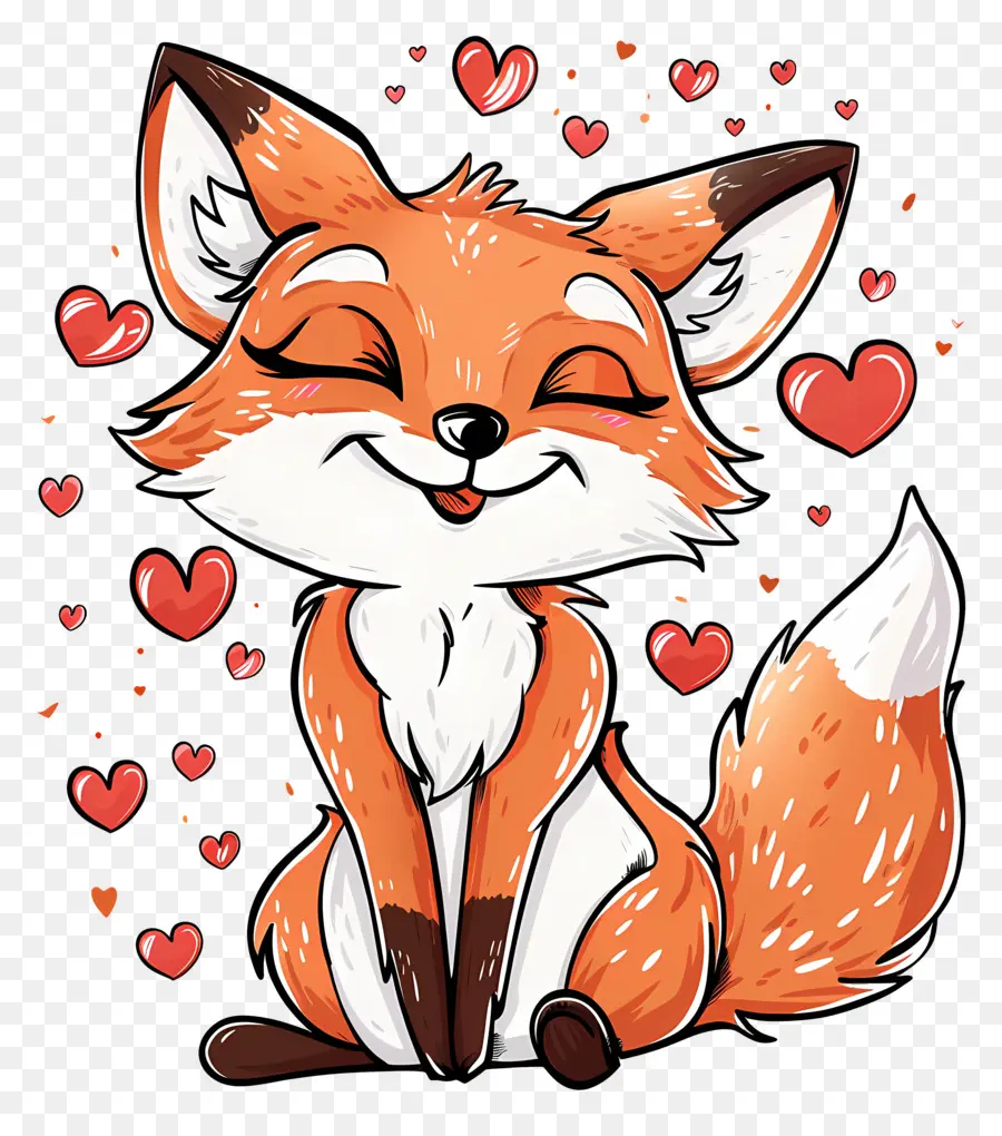 Fox En El Amor，Zorro Rojo PNG