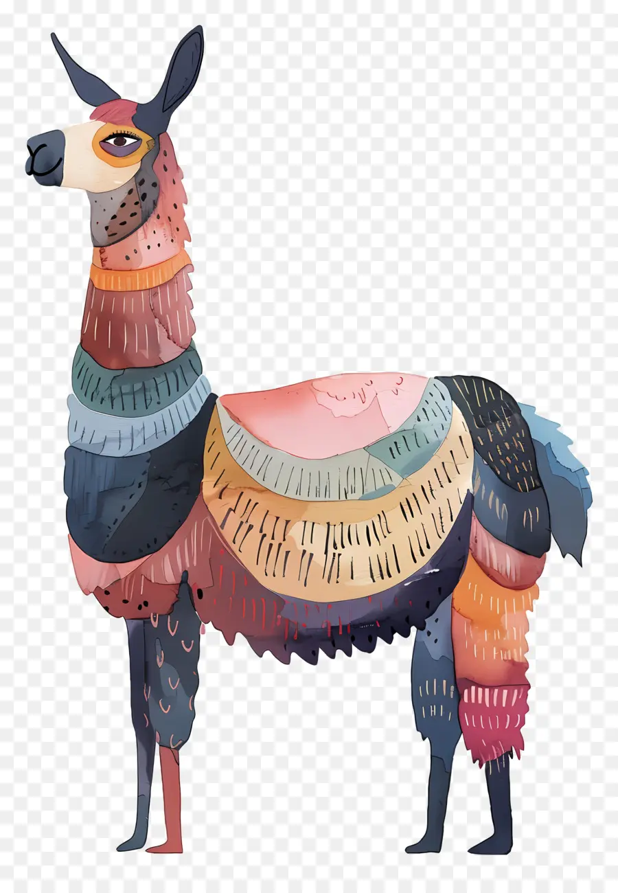 Llama，Llama Colorida PNG