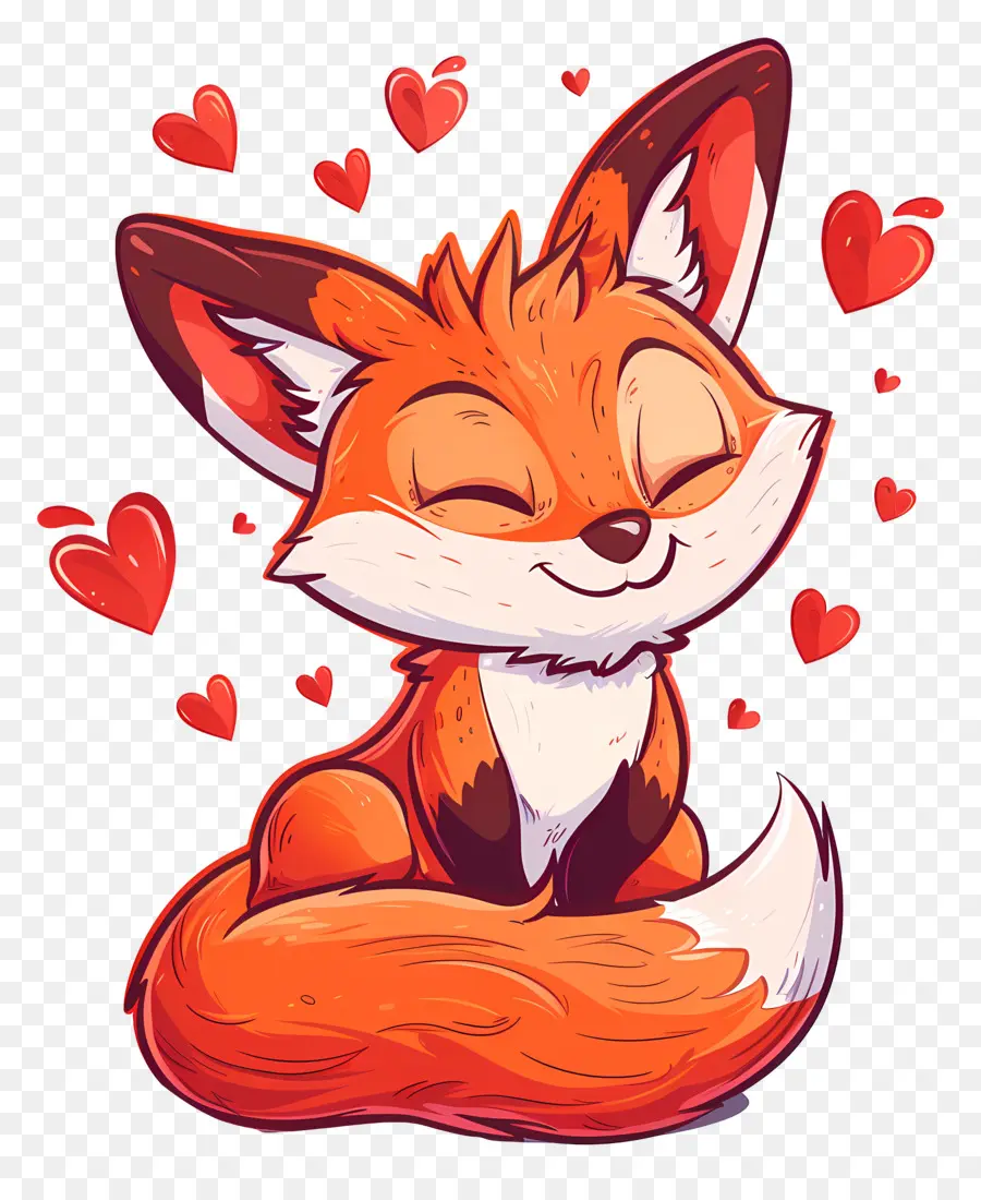 Fox En El Amor，Zorro Rojo PNG