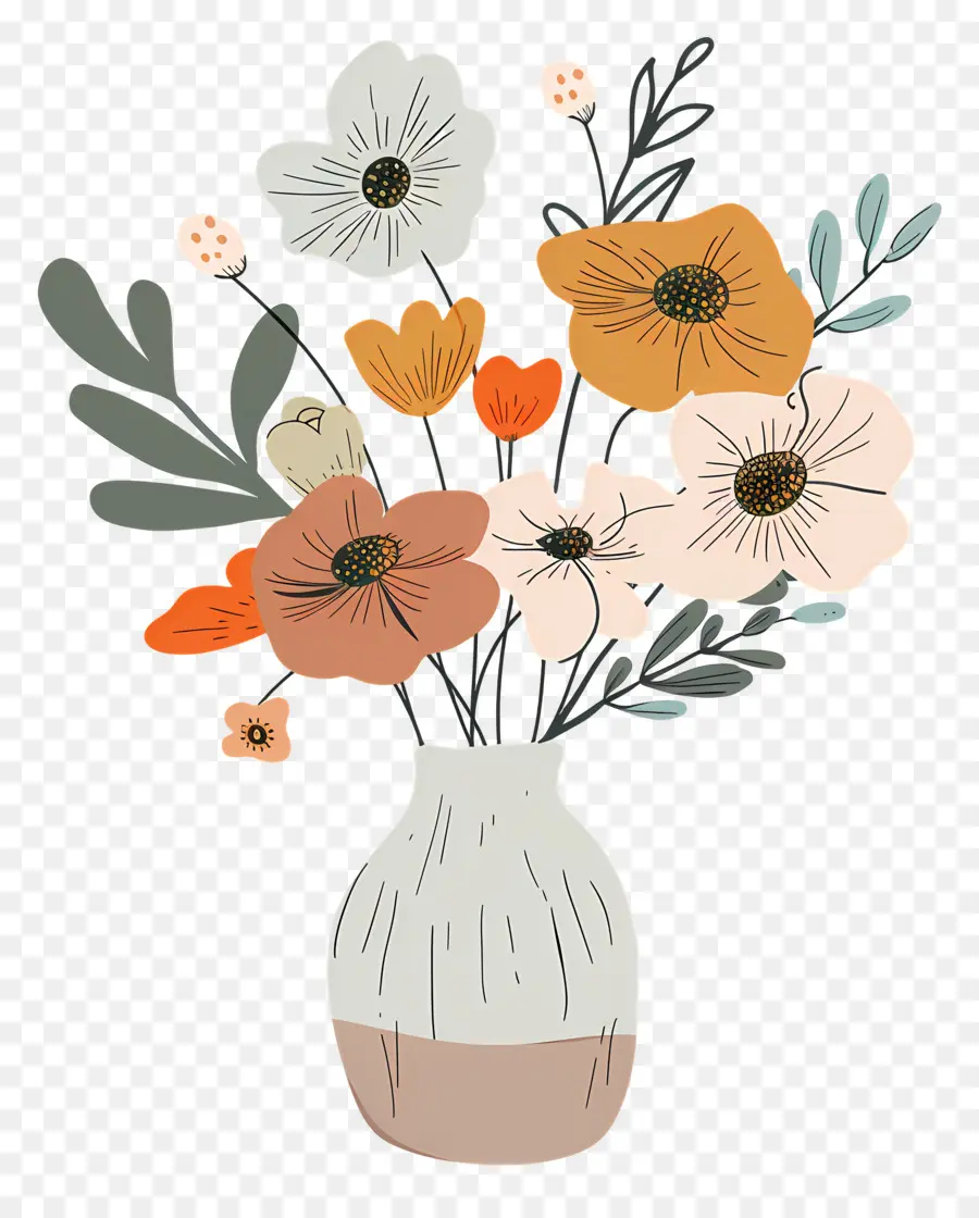 Las Flores En El Florero，Flores PNG