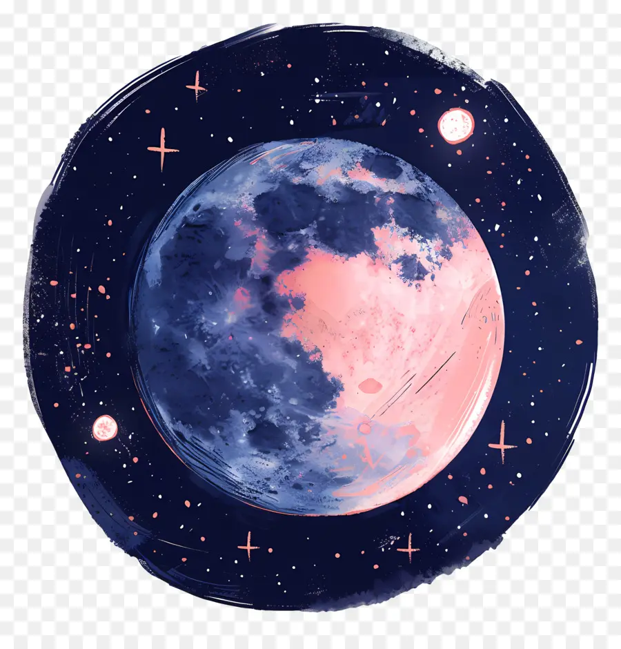 Planeta，Luna Llena PNG