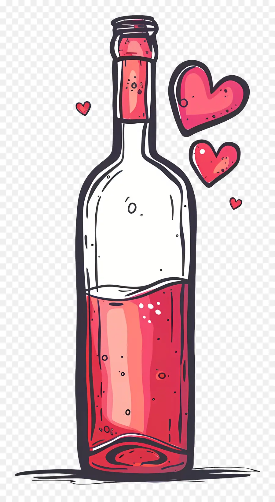 Botella De Vino，El Día De San Valentín PNG